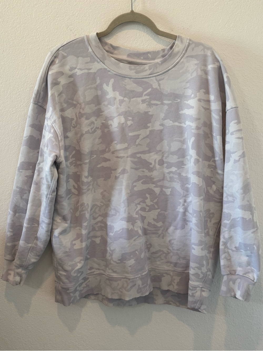 lululemon Perfectly Oversized Crew Incognito Camo Alpine White Multi